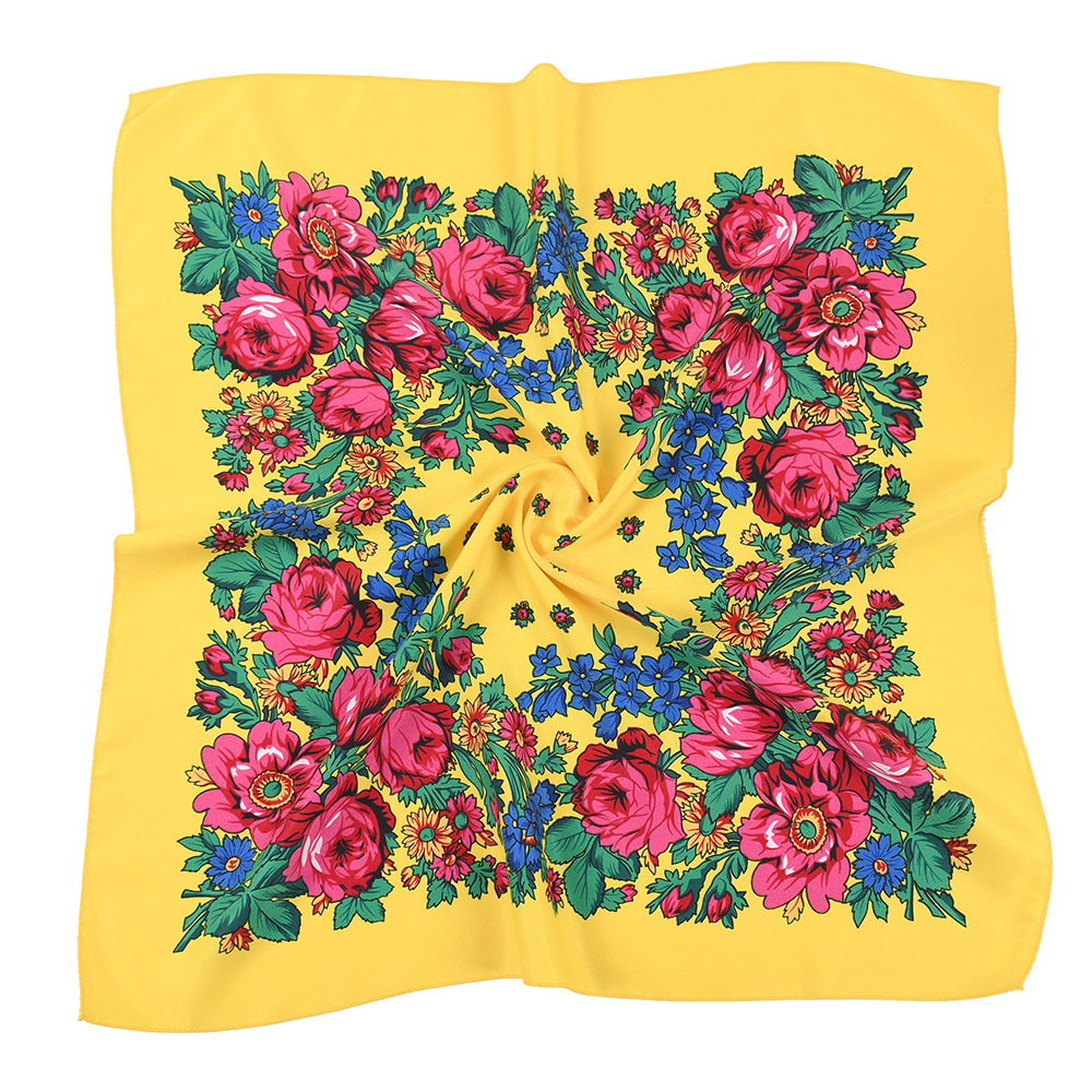Bandana Cotton - 70*70 سنتيمتر النمط الروسي ساحة وشاح