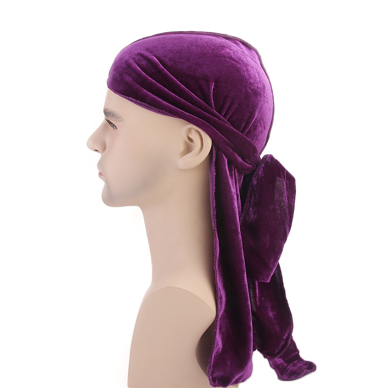 Bandana Doo Rag - جديد الفاخرة الرجال المخملية Durags باندانا