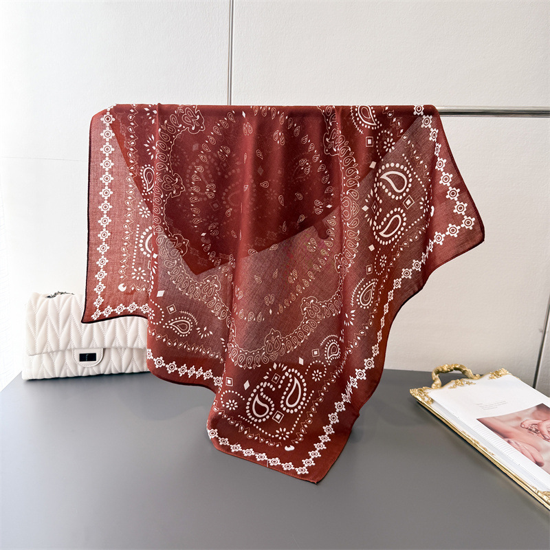 القطن الخالص المرأة وشاح ساحة  - مراجعة Bandana Cotton وسعره