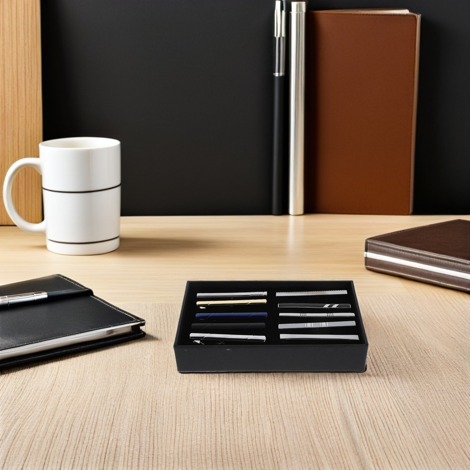مجموعة من 10 قطع مشابك ربطة عن - مراجعة Tie Bar Set Gift وسعره