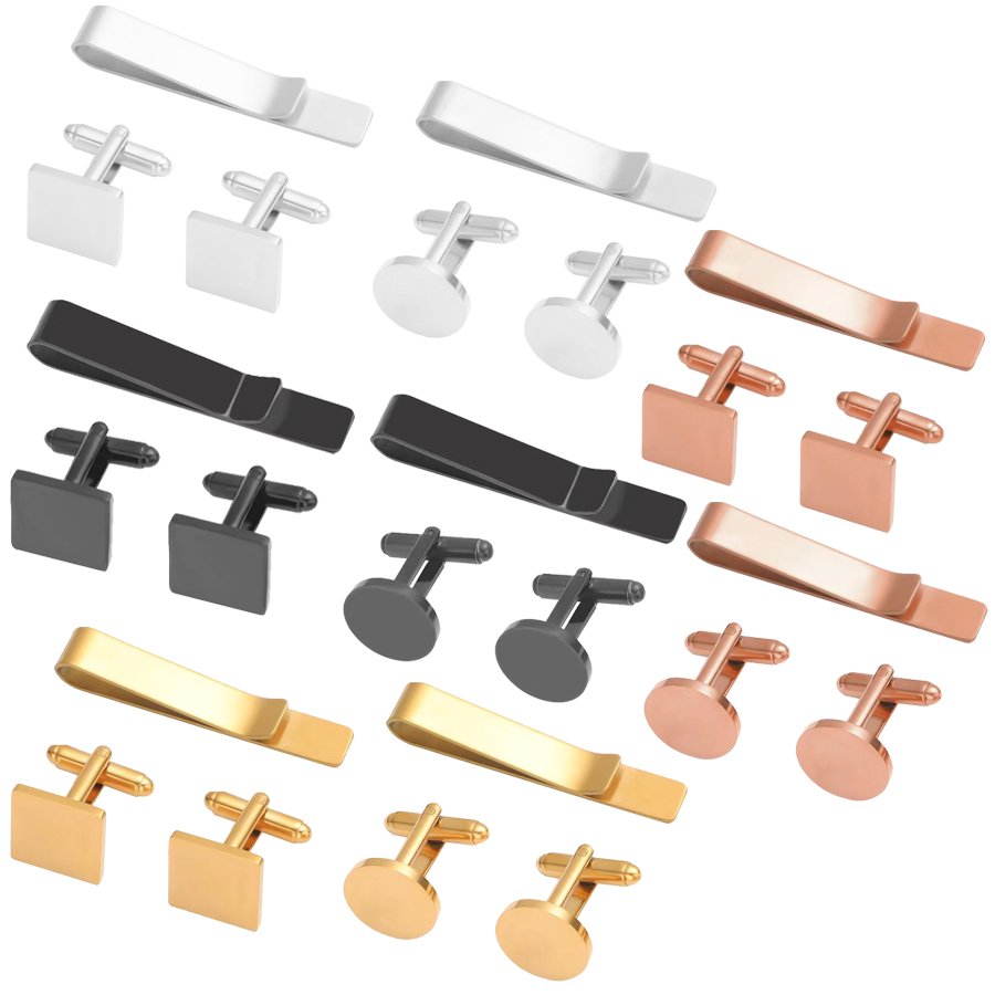 Freeteeme موضة جديدة أزرار أكم - مراجعة Tie Bar Set Gift وسعره