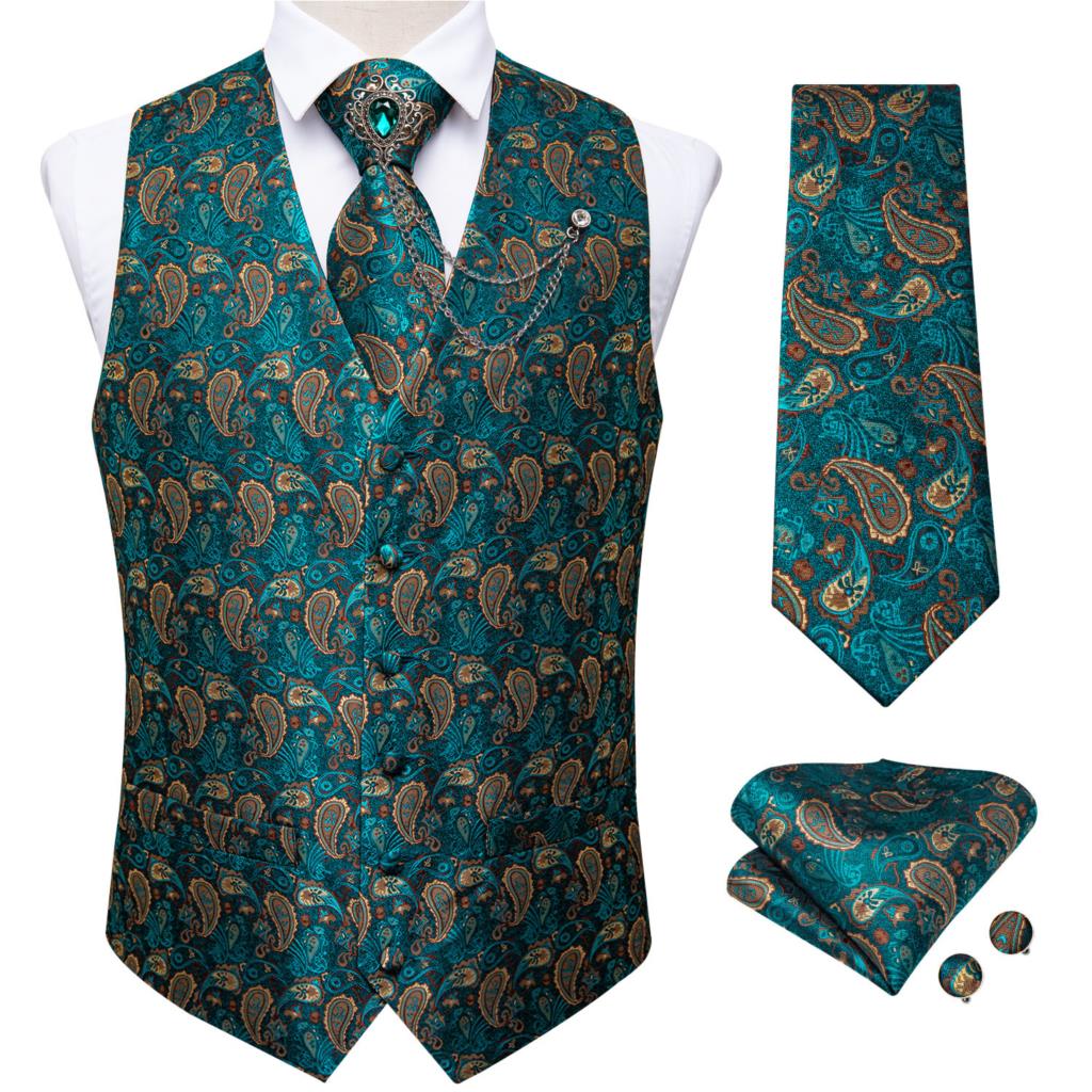 طقم جديد من سترة وصدرية وربطة  - مراجعة Pocket Square Set وسعره