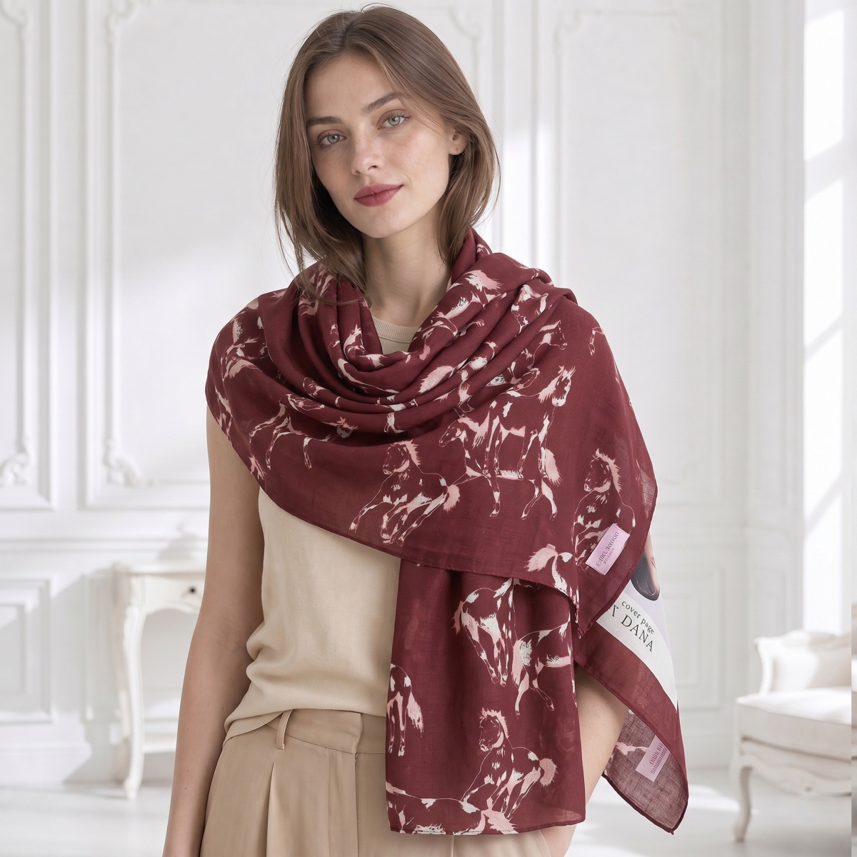 وشاح نسائي قطني للمسلمات، حجاب - مراجعة Pashmina Wrap Large وسعره